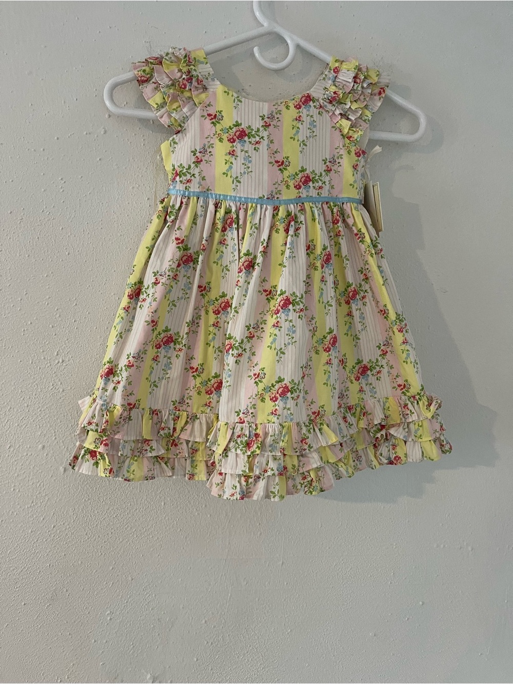 Laura Ashley Yellow Floral Ruffled Summer Dress